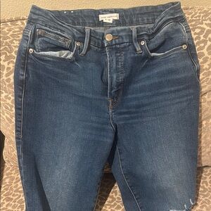 Good American Dark Blue Straight Leg Jeans